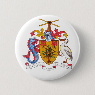 barbados emblem 6 cm round badge
