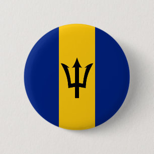 Barbados Flag 6 Cm Round Badge