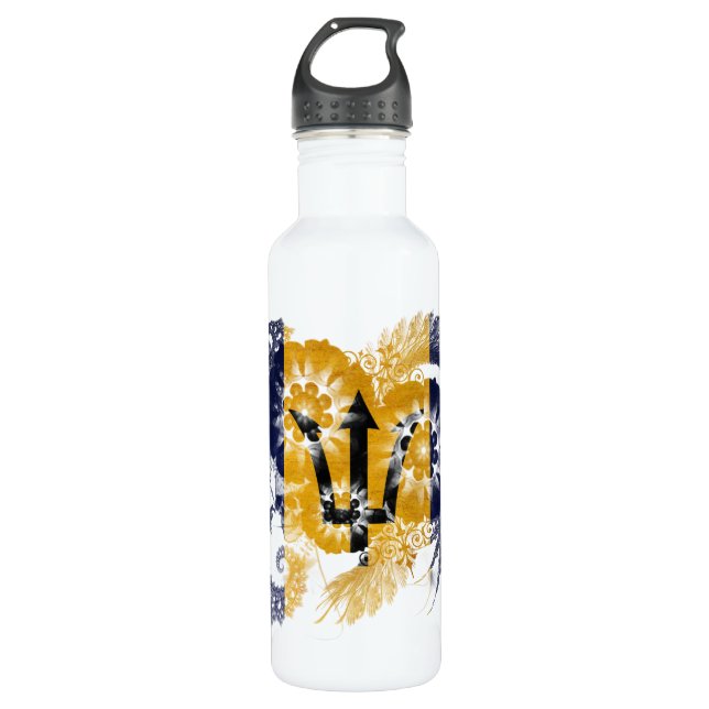 Barbados Flag 710 Ml Water Bottle (Front)