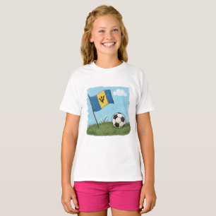 Barbados flag and soccer ball T-Shirt