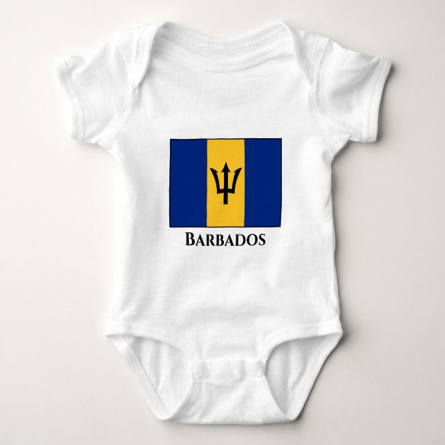 Barbados Flag Baby Bodysuit (Front)
