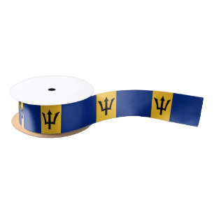 Barbados Flag & Barbados travel, holiday/sports Satin Ribbon