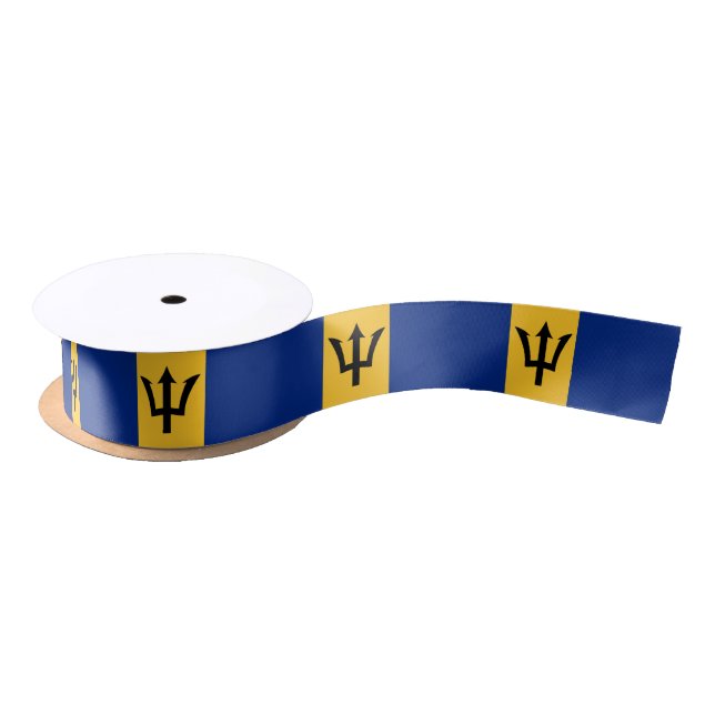 Barbados Flag & Barbados travel, holiday/sports Satin Ribbon (Spool)