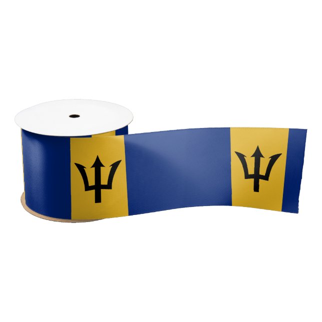 Barbados Flag & Barbados travel, holiday/sports Satin Ribbon (Spool)
