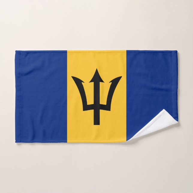 Barbados Flag Bath Towel Set (Hand Towel)