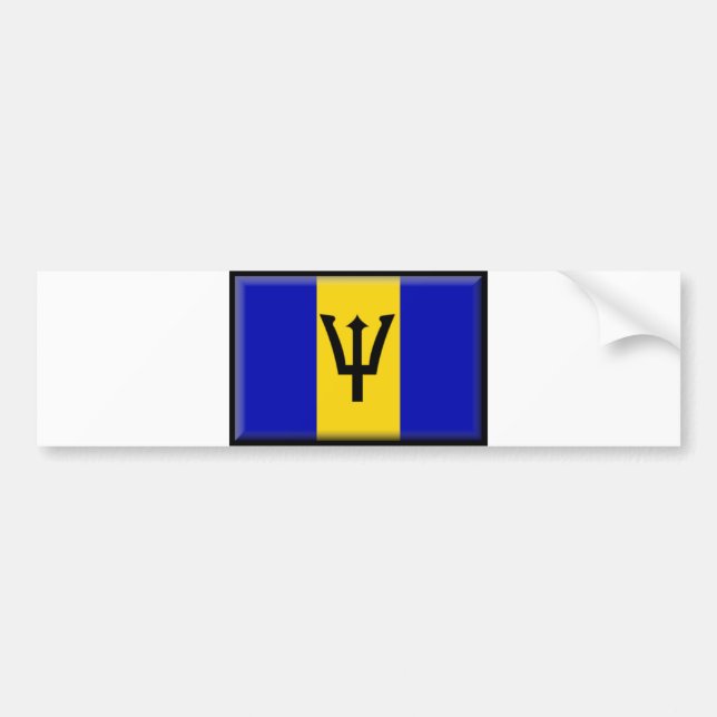 Barbados Flag Bumper Sticker (Front)