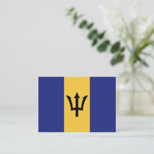 Barbados flag card