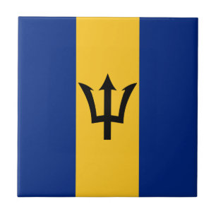 Barbados Flag Ceramic Tile