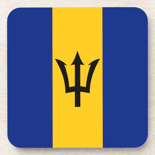 Barbados  Flag Coaster (Front)