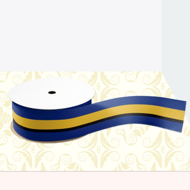 Barbados flag colours ribbon, Barbados /sports Satin Ribbon (Creator Uploaded)