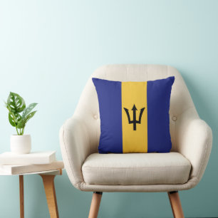 Barbados flag cushion