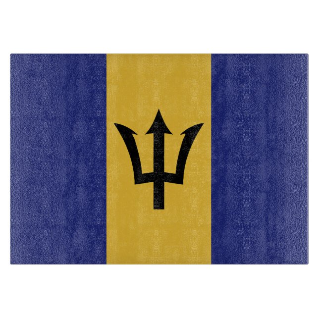Barbados flag cutting board (Front)