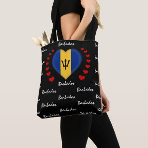 Barbados Flag & Heart Barbados Flag fashion /sport Tote Bag