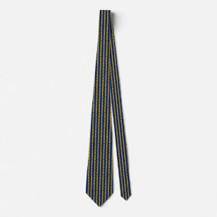Barbados Flag Hearts Tie
