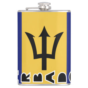 Barbados Flag Hip Flask