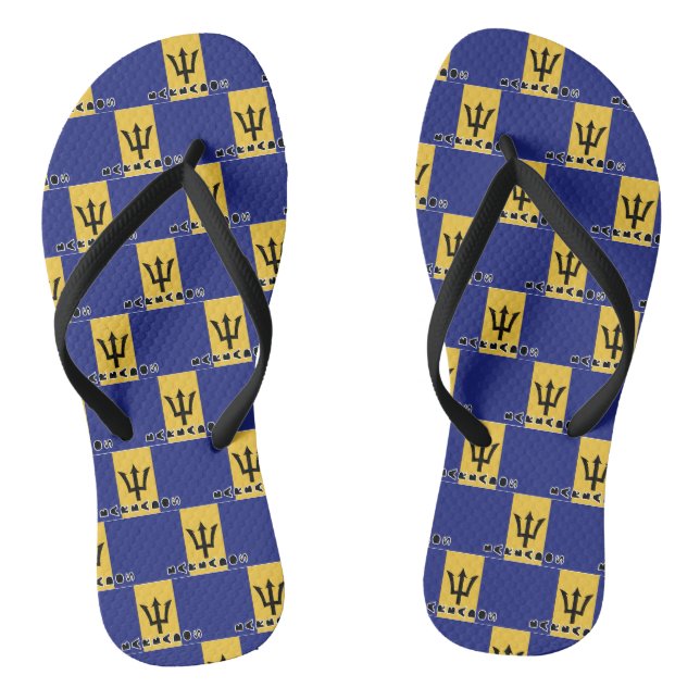 Barbados Flag  Jandals (Footbed)