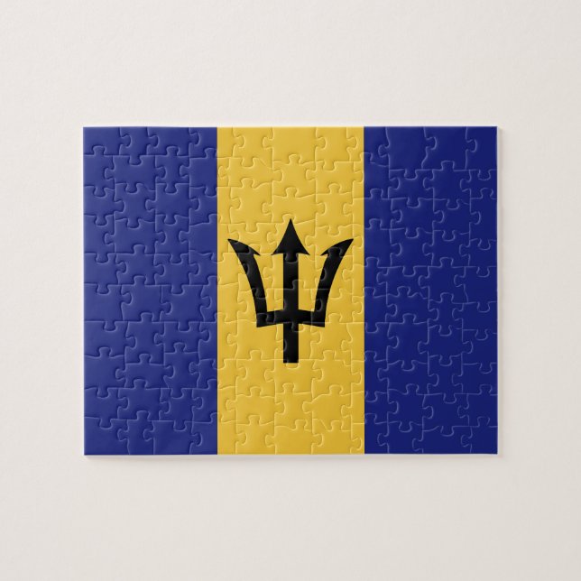 Barbados flag jigsaw puzzle (Horizontal)