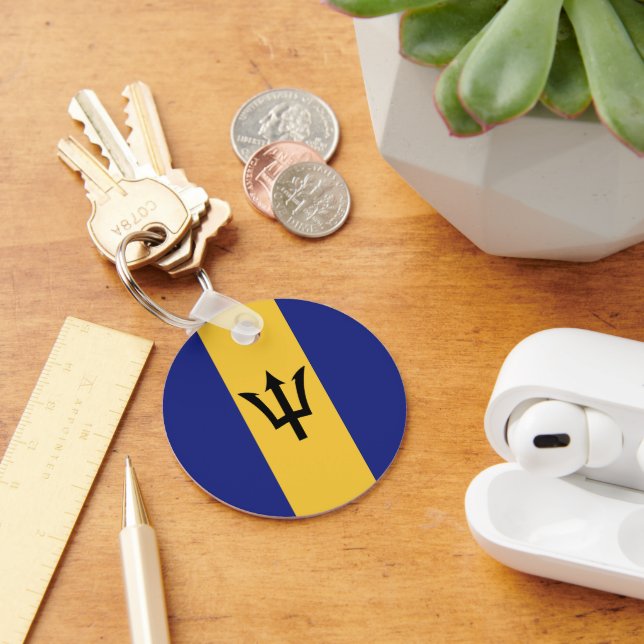 Barbados flag key ring (Desk)