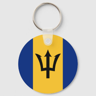 Barbados Flag Key Ring