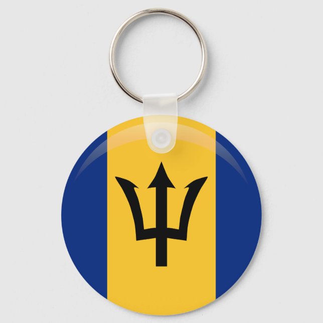 Barbados  Flag Key Ring (Front)