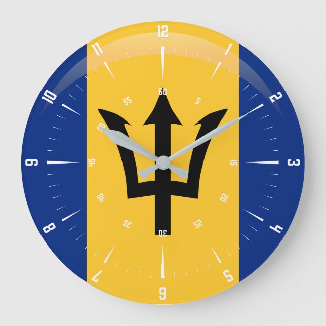 Barbados Flag Large Clock (Front)