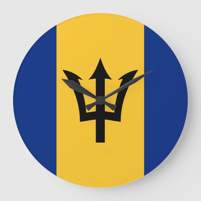 Barbados Flag Large Clock (Front)