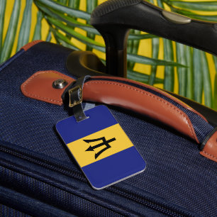 Barbados flag luggage tag