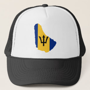 Barbados Flag map BB Trucker Hat