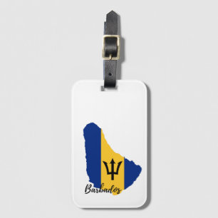 Barbados Flag Map Luggage Tag