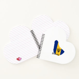 Barbados Flag Map Notebook