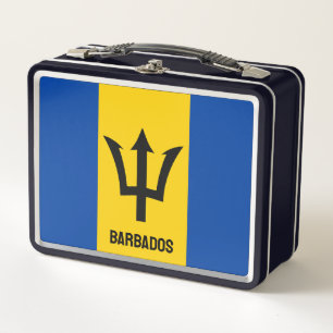 Barbados Flag Metal Lunch Box