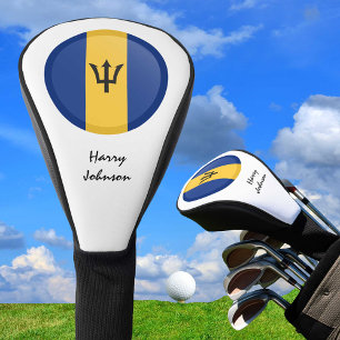 Barbados Flag & Monogrammed Golf Clubs Covers