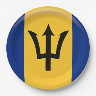 Barbados Flag  Paper Plates