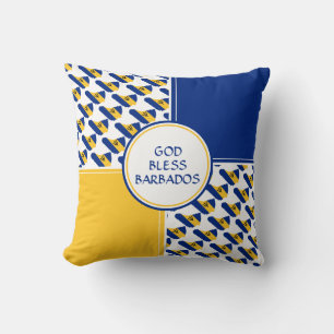 BARBADOS Flag Patriotic Bajan Cushion