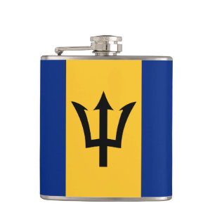 Barbados flag pattern Wrapped Flask
