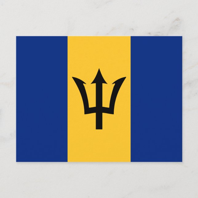 Barbados Flag Postcard (Front)