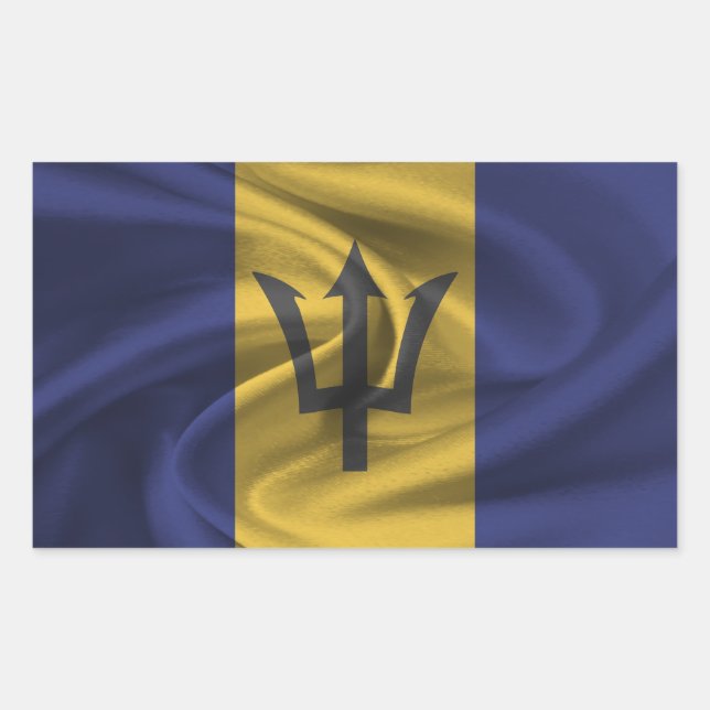 Barbados Flag Rectangular Sticker (Front)