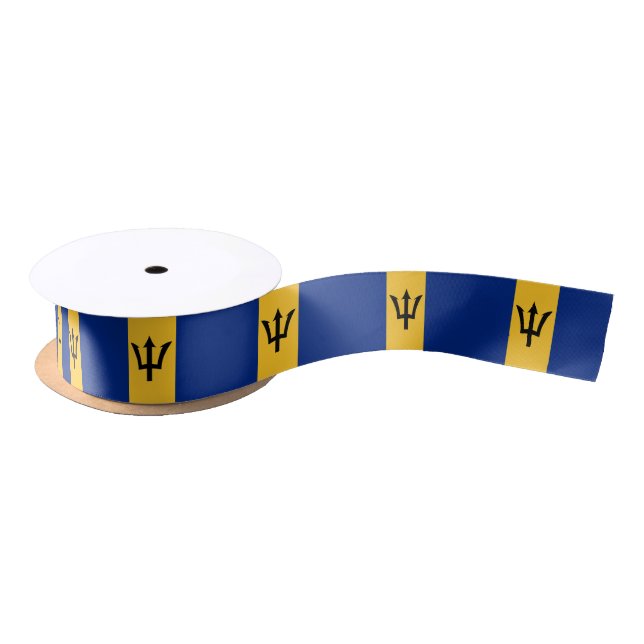 Barbados flag ribbon satin ribbon (Spool)