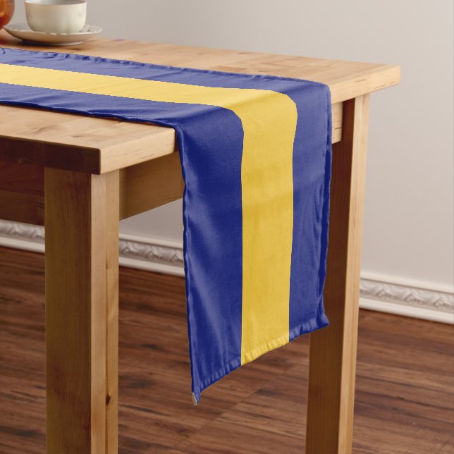 Barbados flag short table runner (In Situ)