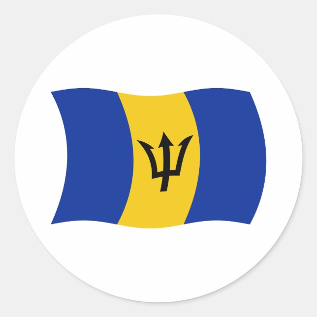 Barbados Flag Sticker (Front)