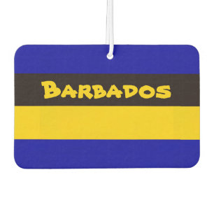Barbados Flag Stripe Colours Car Air Freshener