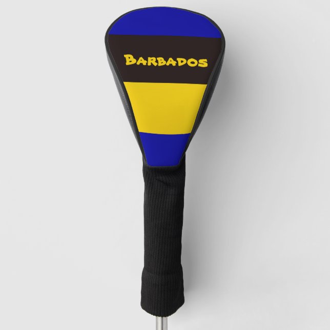 Barbados Flag Stripe Colours  Golf Head Cover (Front)