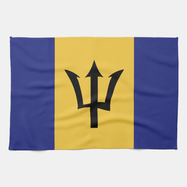 Barbados Flag Tea Towel (Horizontal)