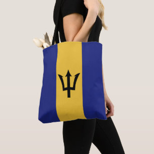 Barbados flag tote bag