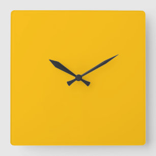 Barbados Gold Square Wall Clock
