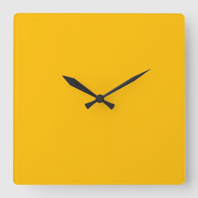 Barbados Gold Square Wall Clock (Front)