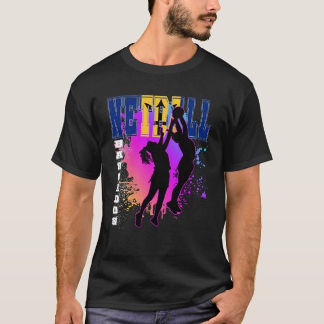 Barbados  Netball T-Shirt (Front)