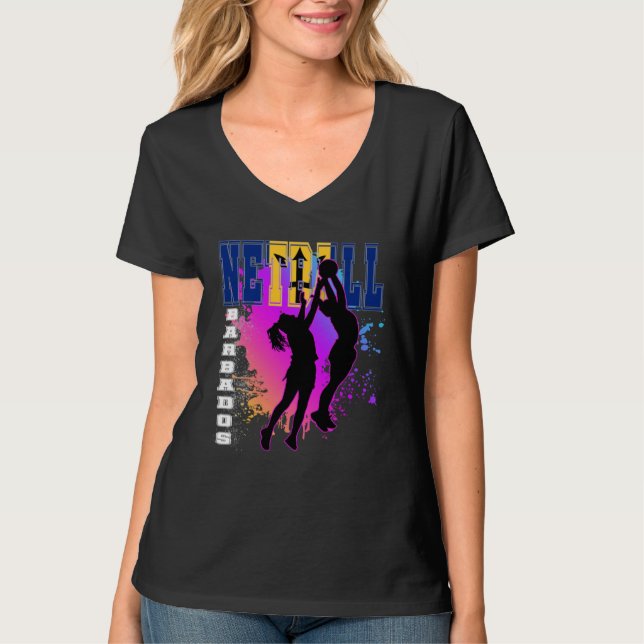 Barbados  Netball T-Shirt (Front)