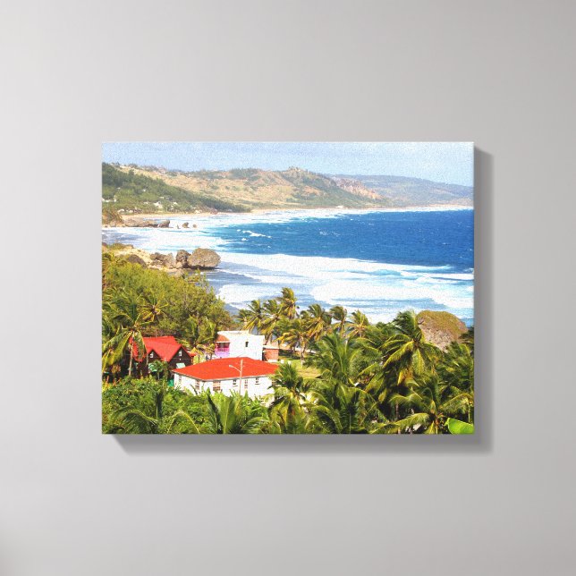 Barbados, Ocean, Beach, Tropical, canvas print (Front)