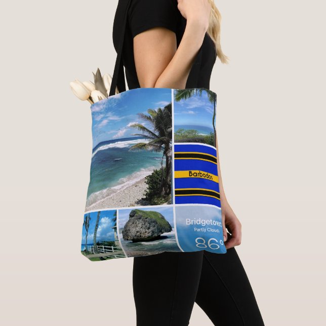 Barbados Ocean Views Tote Bag (Close Up)